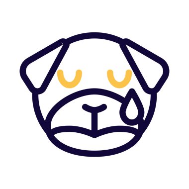 pug dog gözyaşları akarken ağlayan resim temsilcisi