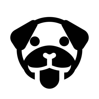 pug dog dili sıkışmış emoji, alaycı ve komik