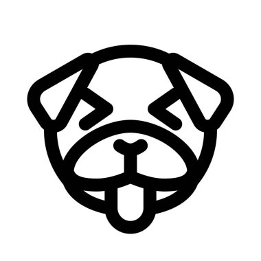 pug dog ineği ve dil sürçmesi yüz ifadesi