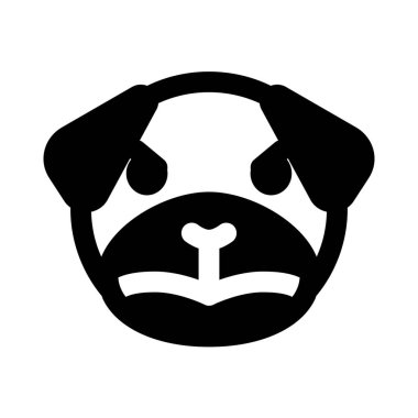 Kızgın suratlı ve kaşlarını kaldırmış köpek emojisi.