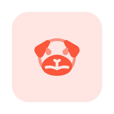 Kızgın suratlı ve kaşlarını kaldırmış köpek emojisi.