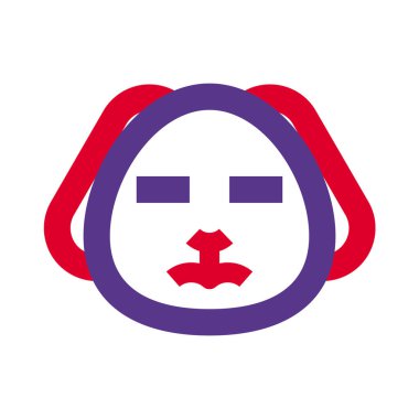 Üzgün surat köpek yavrusu, gözleri kapalı emoji.