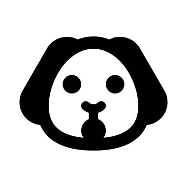 Ağzı açık köpek surat ifadesi.