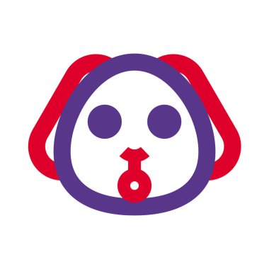 Ağzı açık köpek surat ifadesi.