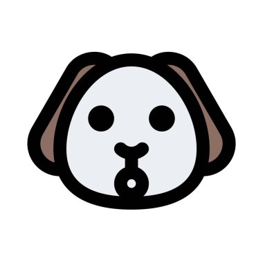 Ağzı açık köpek surat ifadesi.