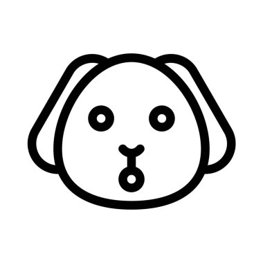 Ağzı açık köpek surat ifadesi.