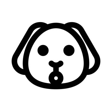 Ağzı açık köpek surat ifadesi.