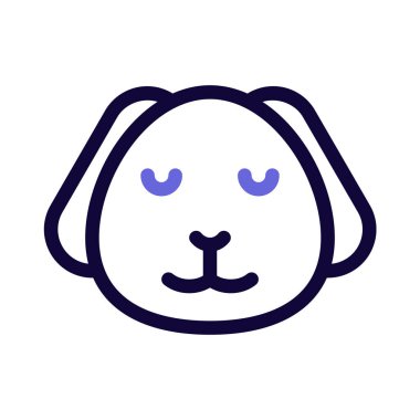 Gözleri kapalı gülümseyen köpek yavrusu ifadesi.