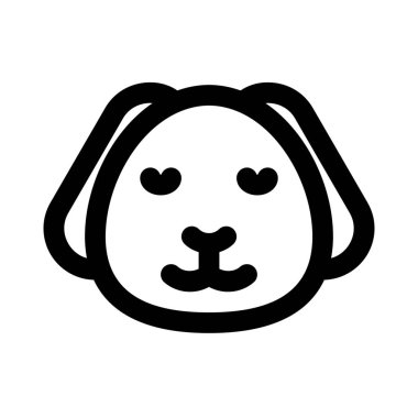 Gözleri kapalı gülümseyen köpek yavrusu ifadesi.