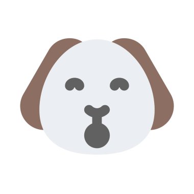 Gülümseyen ve ağzını açan köpek suratı.