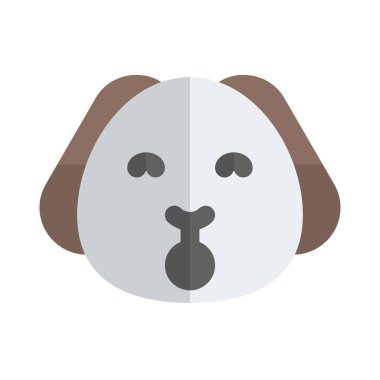 Gülümseyen ve ağzını açan köpek suratı.