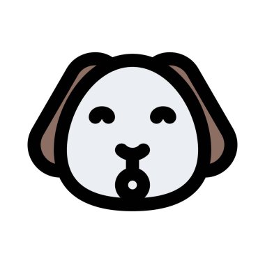 Gülümseyen ve ağzını açan köpek suratı.