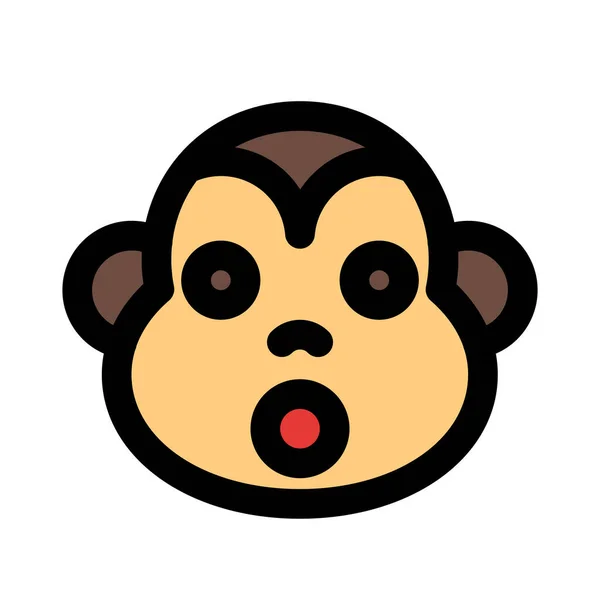 Baixe Macaco de desenho animado feliz com a boca aberta PNG