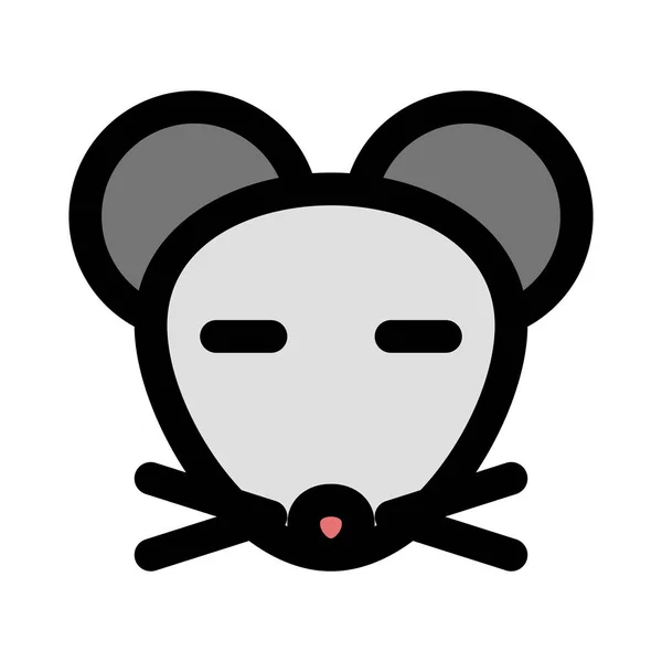 Smiling Mouse Eyes Closed Emoticon Shared Social Media — стоковый вектор