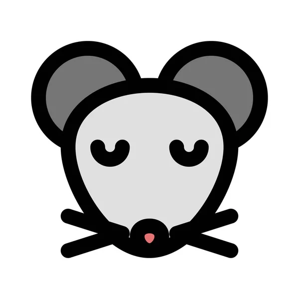 Sad Face Pictorial Representation Mouse Emoji Chat — 스톡 벡터