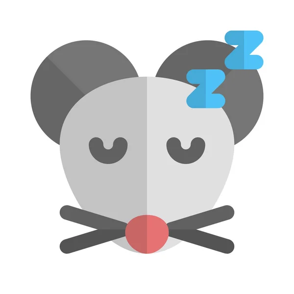 Rato Adormecido Com Representação Pictórica Emoji Compartilhado Online — Vetor de Stock
