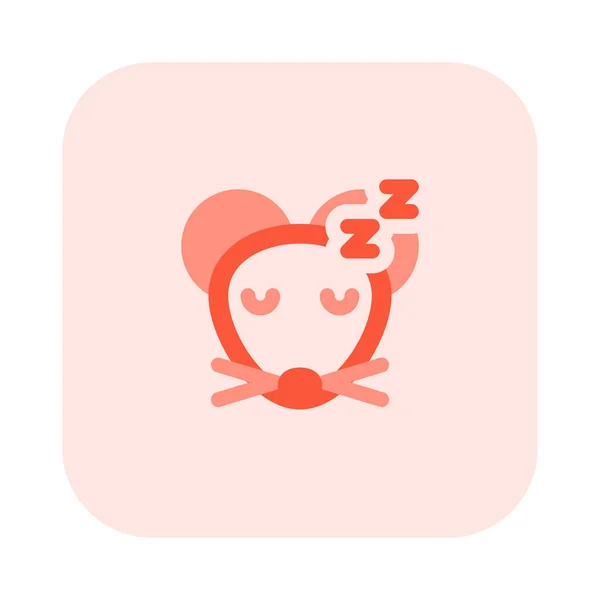 Sleeping Mouse Emoji Pictorial Representation Shared Online — 스톡 벡터