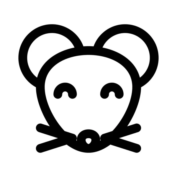 Χαμογελώντας Emoticon Ποντίκι Μουστάκι Στο Πρόσωπο — Διανυσματικό Αρχείο