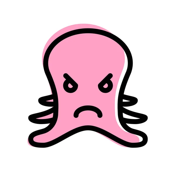 Sad Face Pictorial Representation Octopus Emoji Chat Stock Vector by 564533222