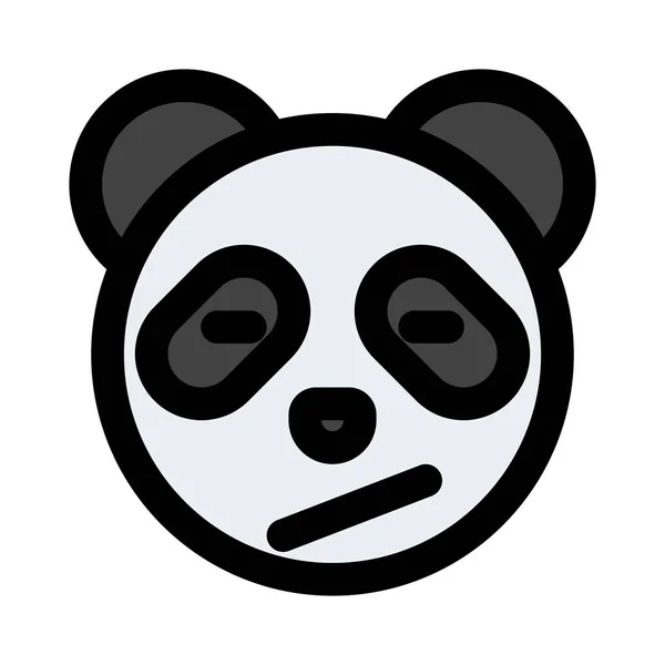 Panda Confuso Espressione Facciale Emoji Instant Messenger — Vettoriale Stock