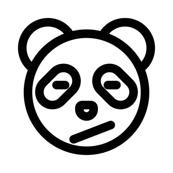 Confus Panda Expression Faciale Emoji Pour Messagerie Instantanée — Image vectorielle
