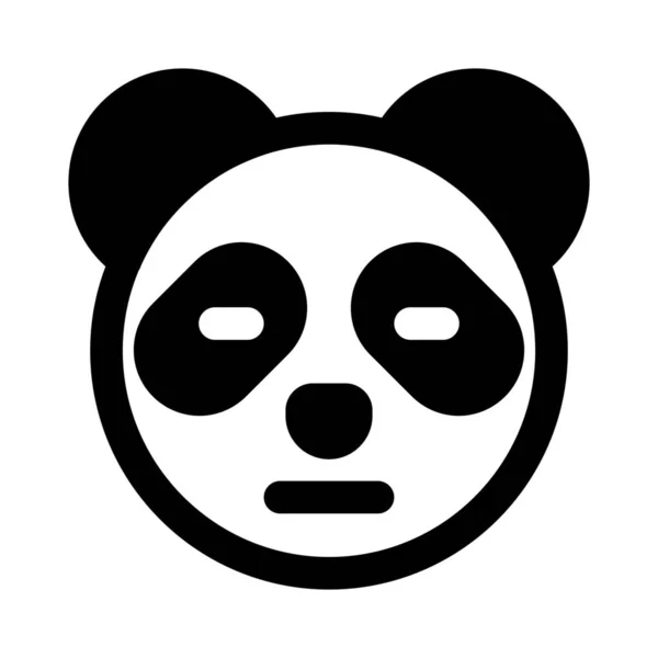 Panda Com Olhos Fechados Emoticon Compartilhado Nas Mídias Sociais — Vetor de Stock