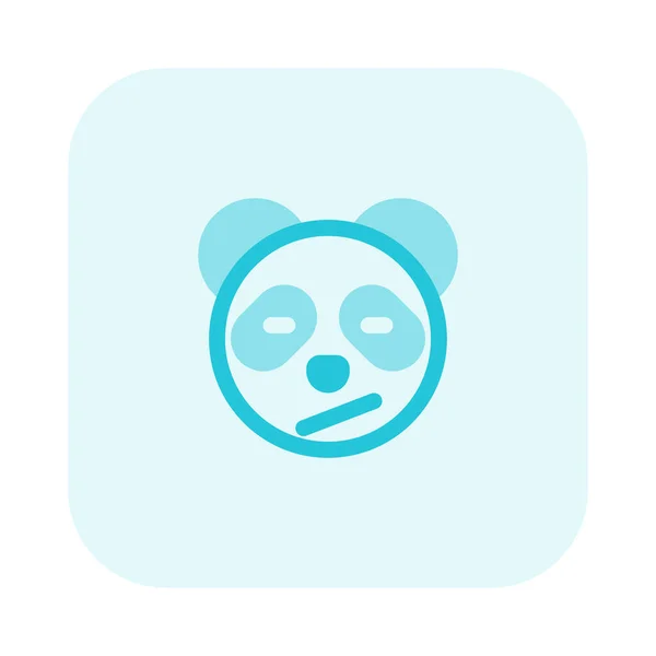 Confused Panda Facial Expression Emoji Instant Messenger — 스톡 벡터