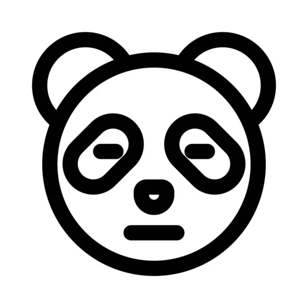 Panda Mit Geschlossenen Augen Emoticon Sozialen Medien Geteilt — Stockvektor
