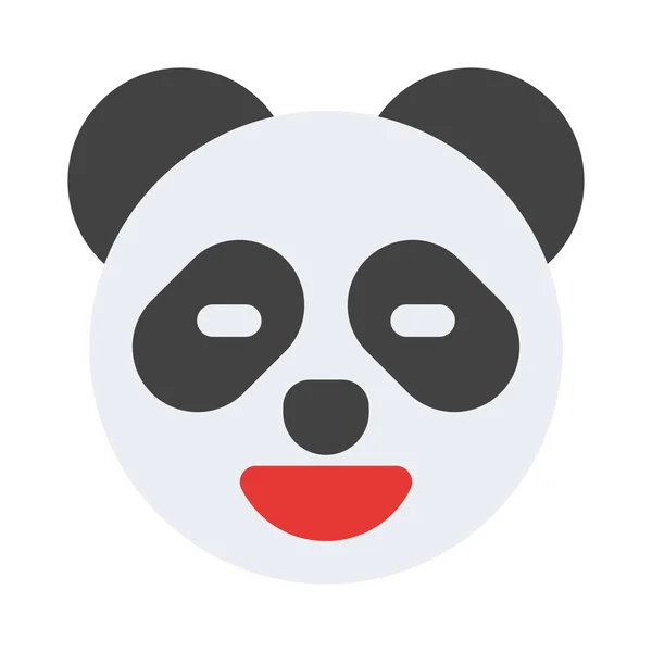 Panda Expressão Facial Sorridente Com Olhos Fechados — Vetor de Stock