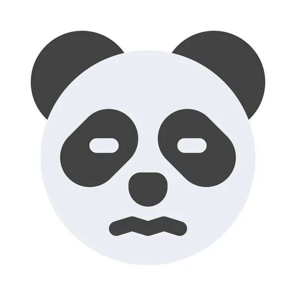 Panda Confundido Representación Pictórica Con Los Ojos Cerrados Emoticono — Archivo Imágenes Vectoriales