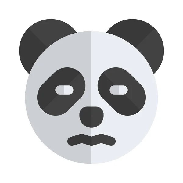 Panda Confuso Rappresentazione Pittorica Con Gli Occhi Chiusi Emoticon — Vettoriale Stock