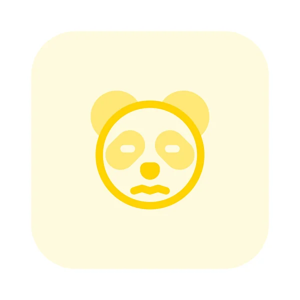 Panda Confundido Representação Pictórica Com Olhos Fechados Emoticon — Vetor de Stock