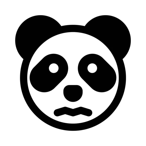 Panda Confundido Representación Pictórica Con Los Ojos Abiertos Emoji — Archivo Imágenes Vectoriales