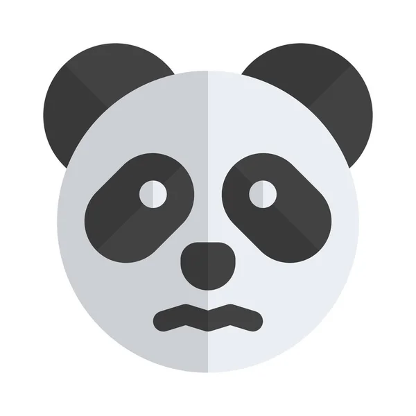 Panda Confuso Rappresentazione Pittorica Con Gli Occhi Aperti Emoji — Vettoriale Stock