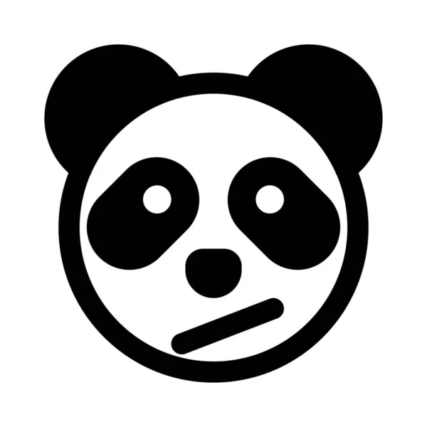 Emoji Expressão Facial Panda Confuso Para Mensageiro Instantâneo —  Vetores de Stock