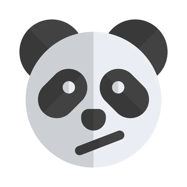 Emoji Expressão Facial Panda Confuso Para Mensageiro Instantâneo —  Vetores de Stock