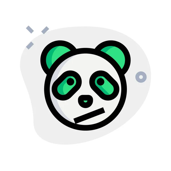 Panda Confuso Espressione Facciale Emoji Instant Messenger — Vettoriale Stock