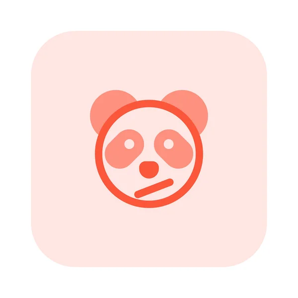 Confused Panda Facial Expression Emoji Instant Messenger — 스톡 벡터
