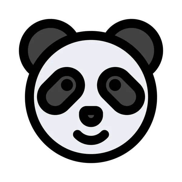 Panda Bildrepresentation Chatt Emoticon Budbärare — Stock vektor