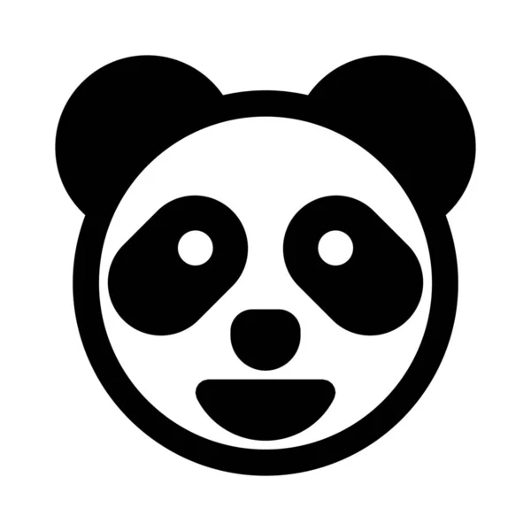 Panda Grinst Gesichtsausdruck Mit Weit Aufgerissenem Mund — Stockvektor
