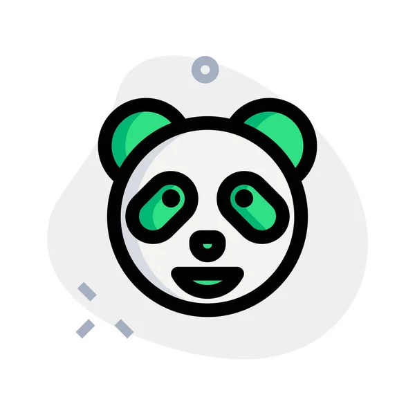 Panda Šklebící Výraz Obličeje Ústy Dokořán — Stockový vektor