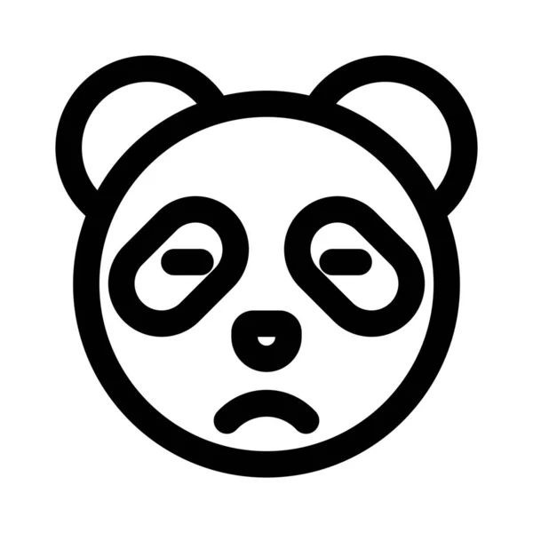 Triste Rosto Representação Pictórica Panda Emoji Para Bate Papo —  Vetores de Stock