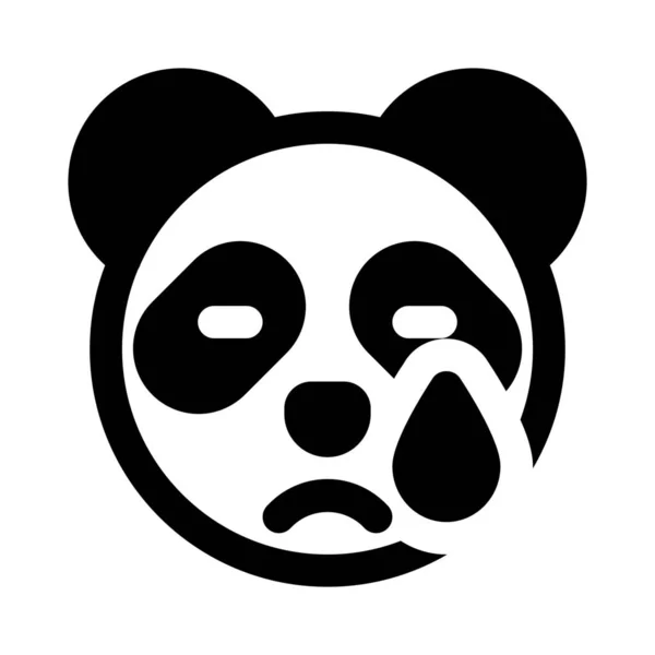 Panda Pleurer Représentation Picturale Avec Des Larmes Coulant — Image vectorielle