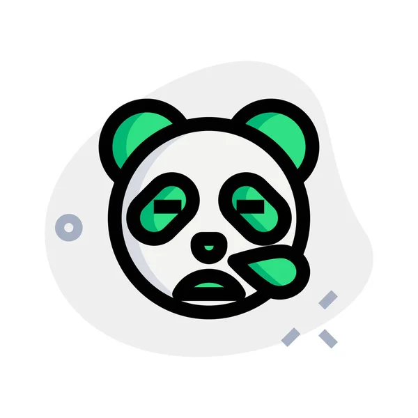 Panda Chrapanie Kroplą Potu Nosa — Wektor stockowy