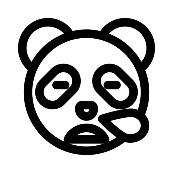 Panda Schnarcht Mit Schweißtropfen Aus Der Nase — Stockvektor