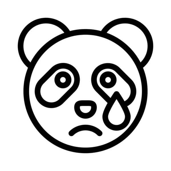 Panda Weint Bildliche Darstellung Mit Tränen — Stockvektor