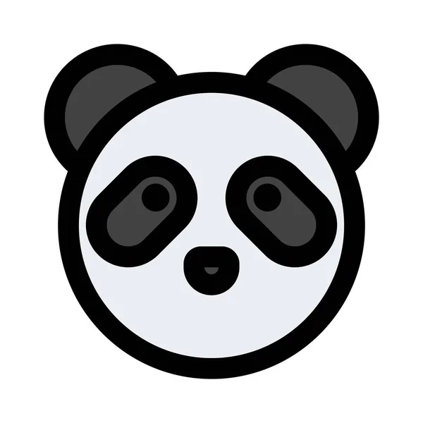 Mouthless Panda Emoji Representação Pictórica Enviar Messenger — Vetor de Stock