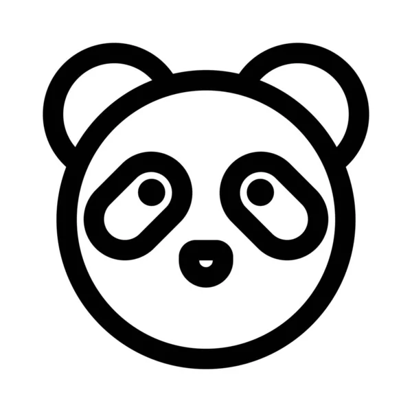 Mouthless Panda Emoji Pictorial Representation Send Messenger — ストックベクタ