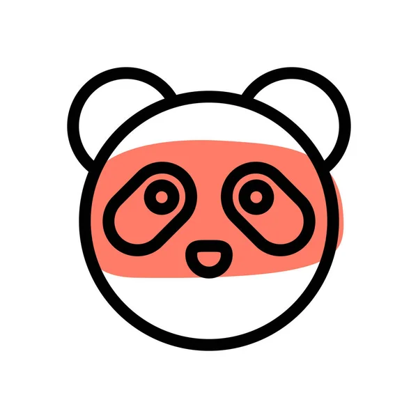 Mouthless Panda Emoji Representación Pictórica Enviar Mensajero — Vector de stock