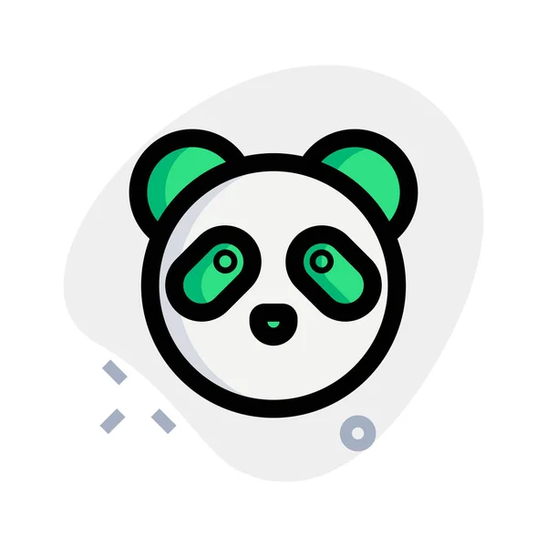 Mundlose Panda Emojis Auf Messenger Verschicken — Stockvektor